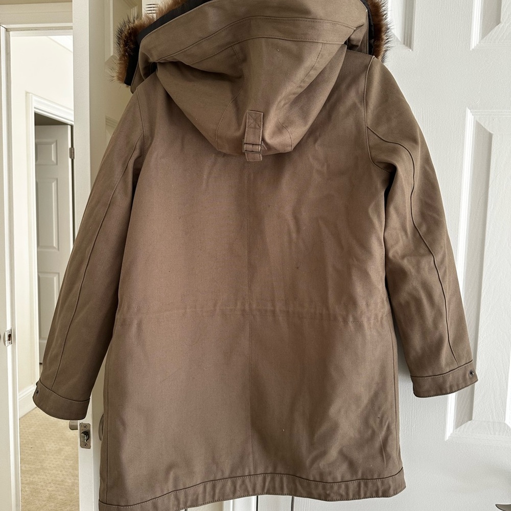 The Kooples Raccoon Fur Cotton Parka - Picture 6 of 11